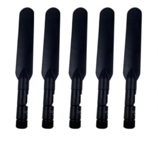 Lot of 5x RP-SMA Male 2.4/5GHz Dual Band Wi-Fi Antennas – Tested Working