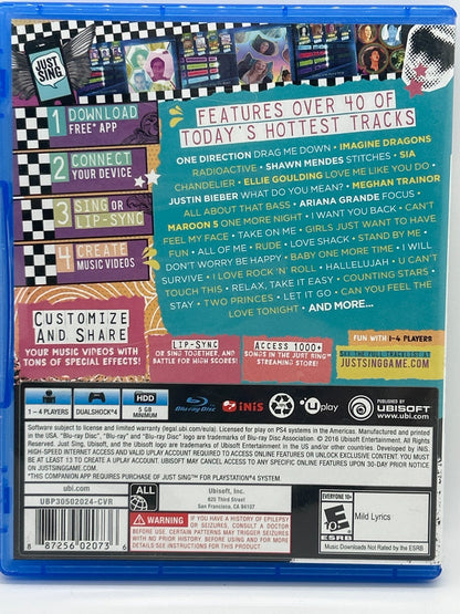Just Sing - Standard Edition for PlayStation 4 PS4 – Music Game – Used