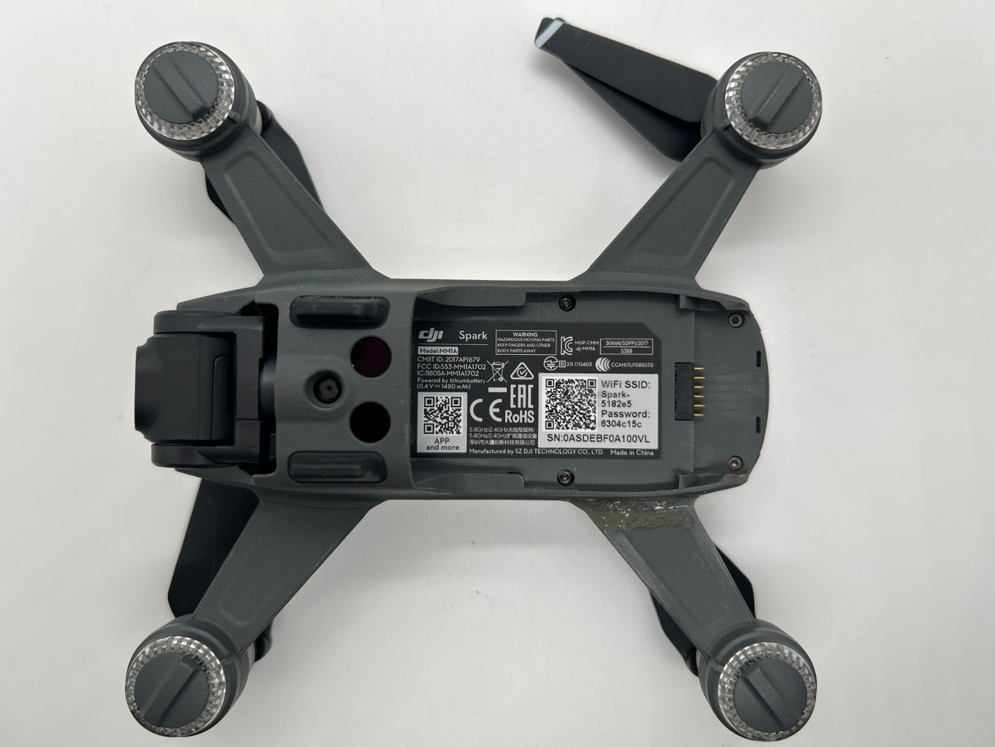 DJI Spark Replacement Drone ONLY (White) - Damaged