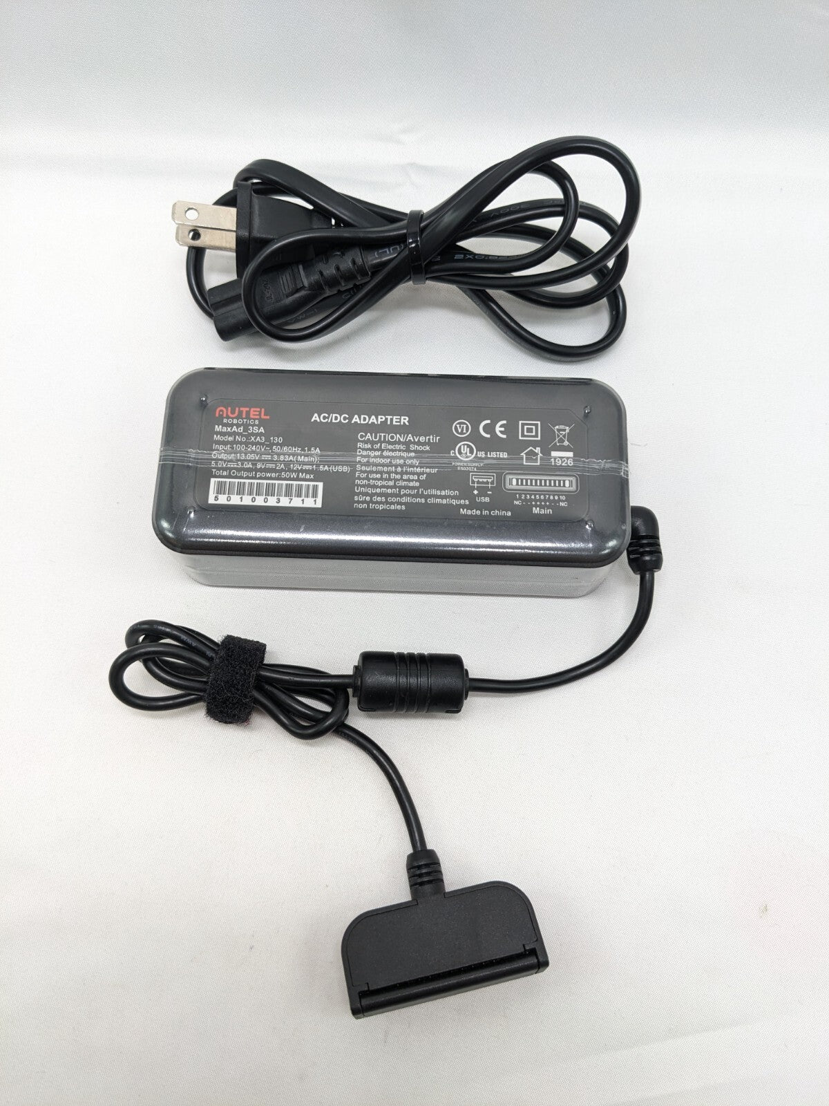 Autel Robotics XA3-130 AC Power Adapter with Line Cord for EVO I Drone Charger