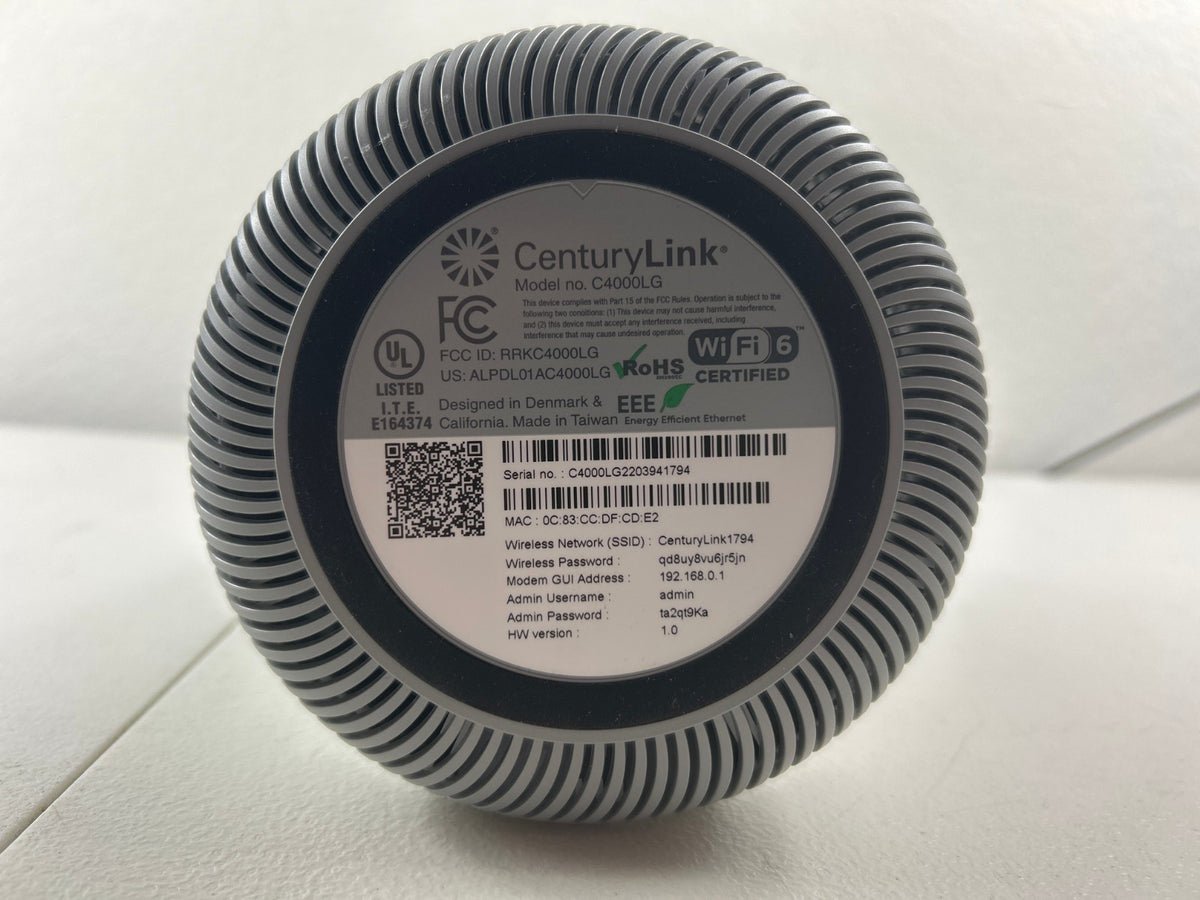 CenturyLink C4000LG Modem DSL Wifi Router w/ Power Adapter