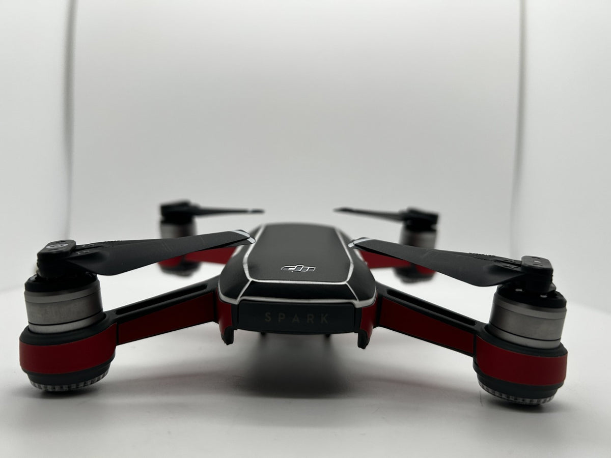 DJI Spark Replacement Drone Custom Red Wrapped – Gimbal Camera Tested