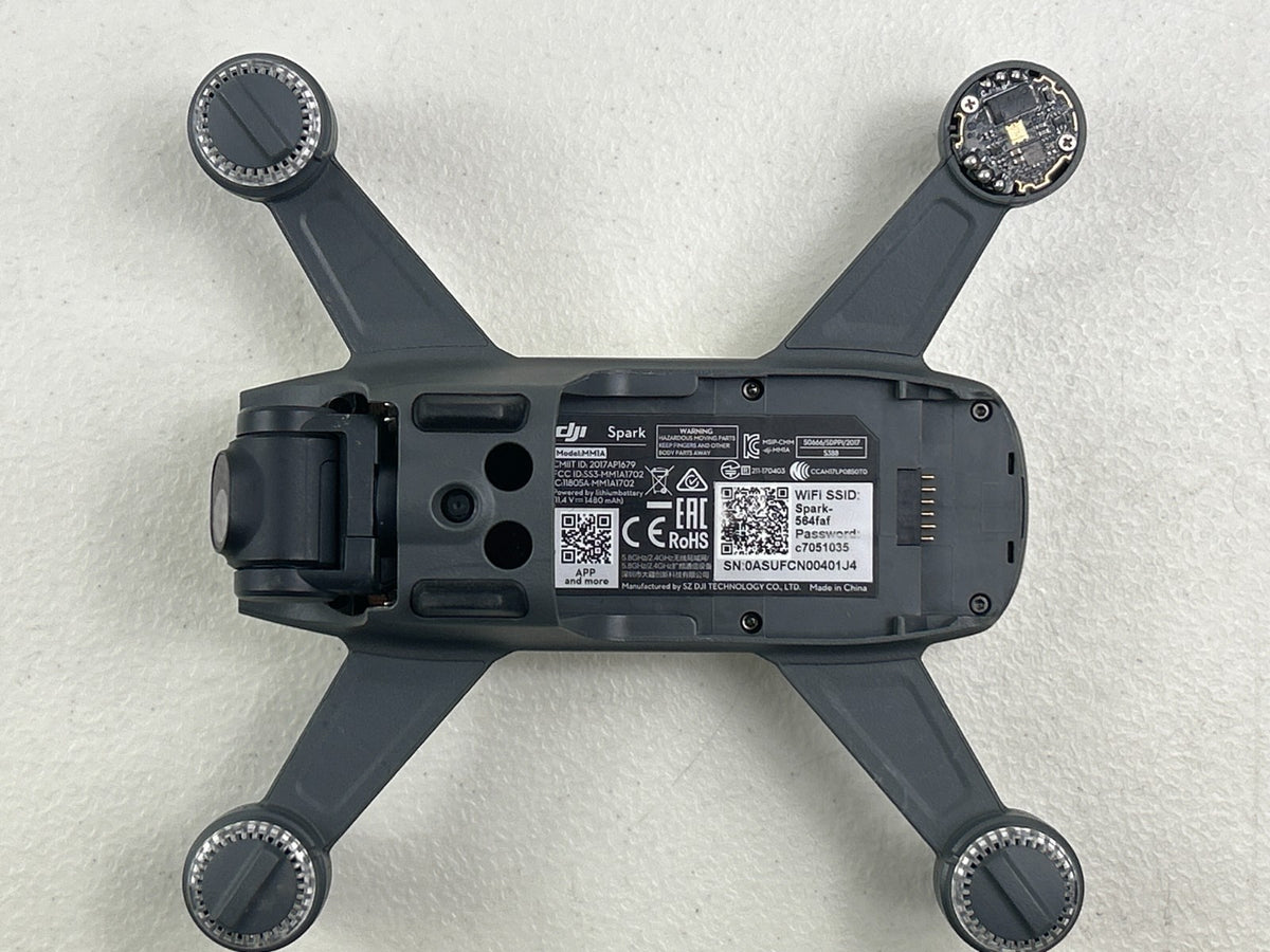 DJI Spark Drone White – Tested & Working – Missing LED Ring & Cap