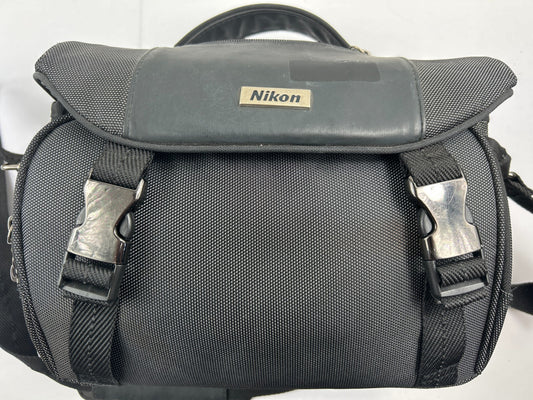 Nikon Black Padded Camera Carry/Shoulder Bag with Adjustable Strap Metal Buckles