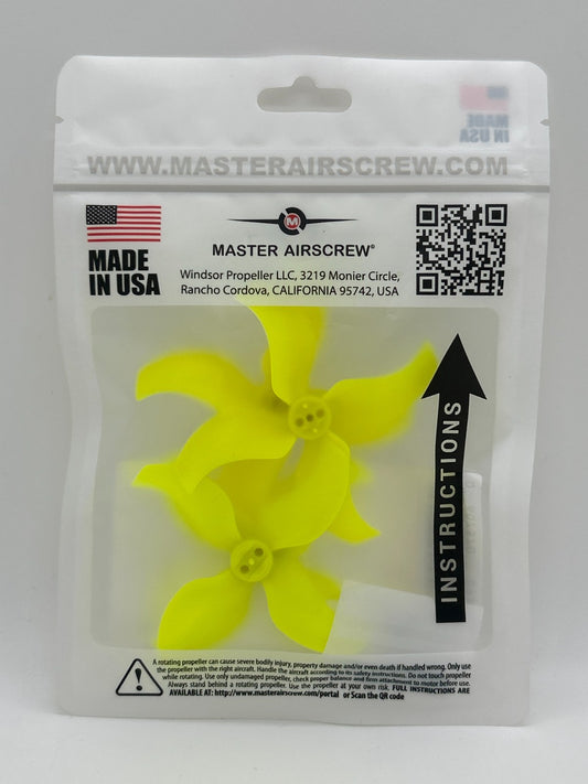 Master Airscrew Stealth Propellers For DJI Avata 2 - Yellow, Pack Of 4