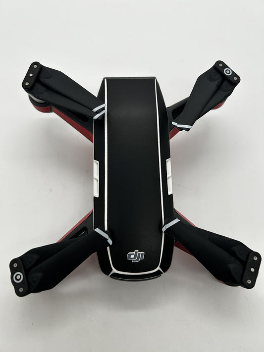 DJI Spark Replacement Drone Custom Red Wrapped – Gimbal Camera Tested