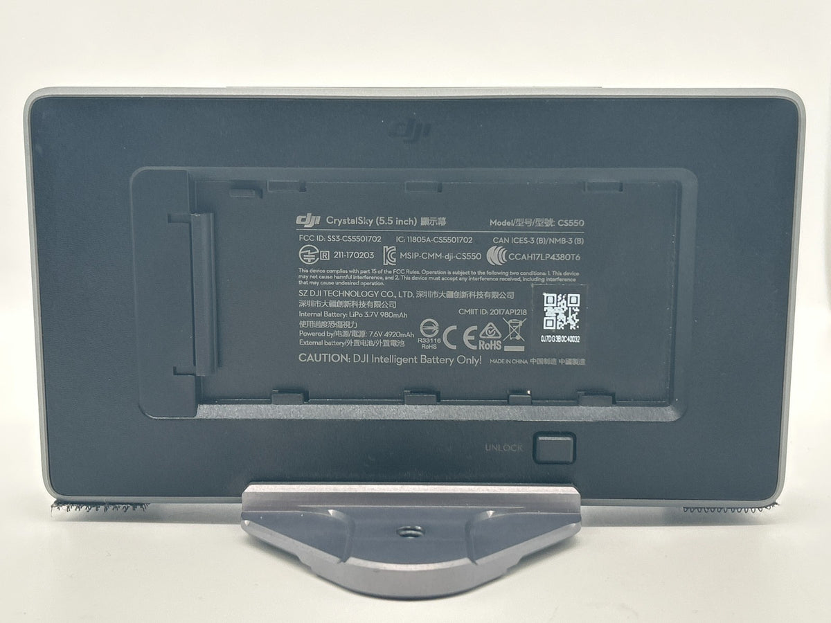 DJI CrystalSky 5.5" Brightness Monitor – P/N CS550 w/ PolarPro sun Cover – Used
