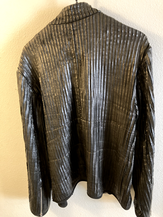 Regency Mens La Marque Collection Leather Jacket Size M Black Lambskin