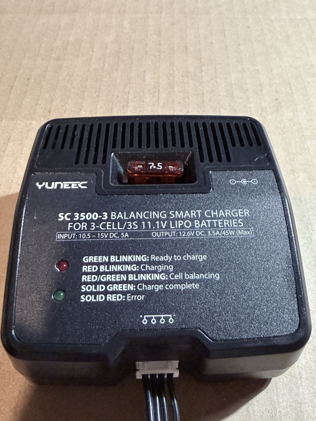 Yuneec Q500 Balancing Smart Charger SC3500-3 w/ 12V Adapter – OEM Drone Charger