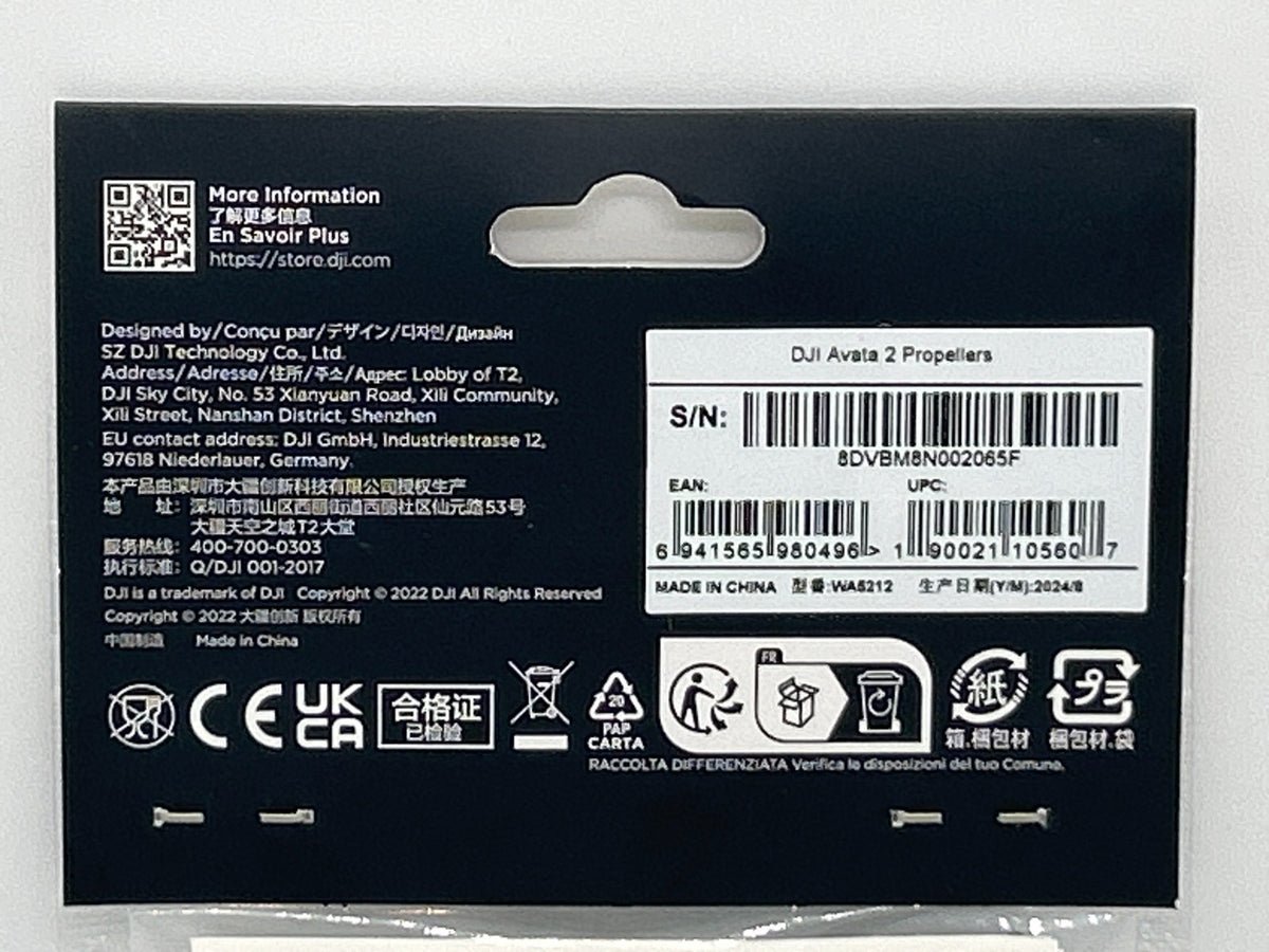 DJI Avata 2 OEM Propellers WA5212 4pc Set Genuine Replacement Blades New