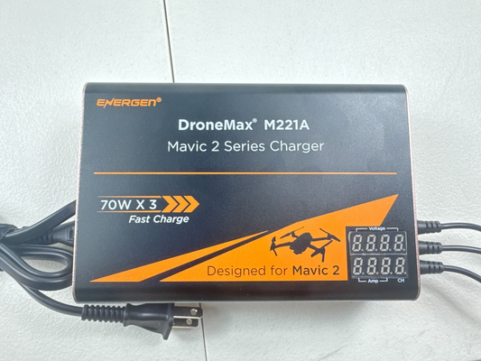 Dronemax M221A 70W Fast Charger w/ Dual USB Ports for DJI Mavic 2 Pro Zoom