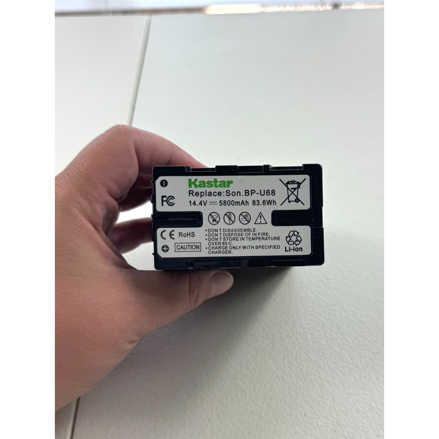 Kastar BP-U68 14.4 V 5800mAh Battery for Sony BP-U60 BP-U65 U30