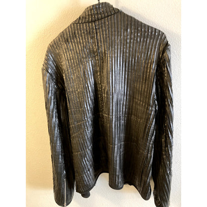 Regency Mens La Marque Collection Leather Jacket Size M Black Lambskin