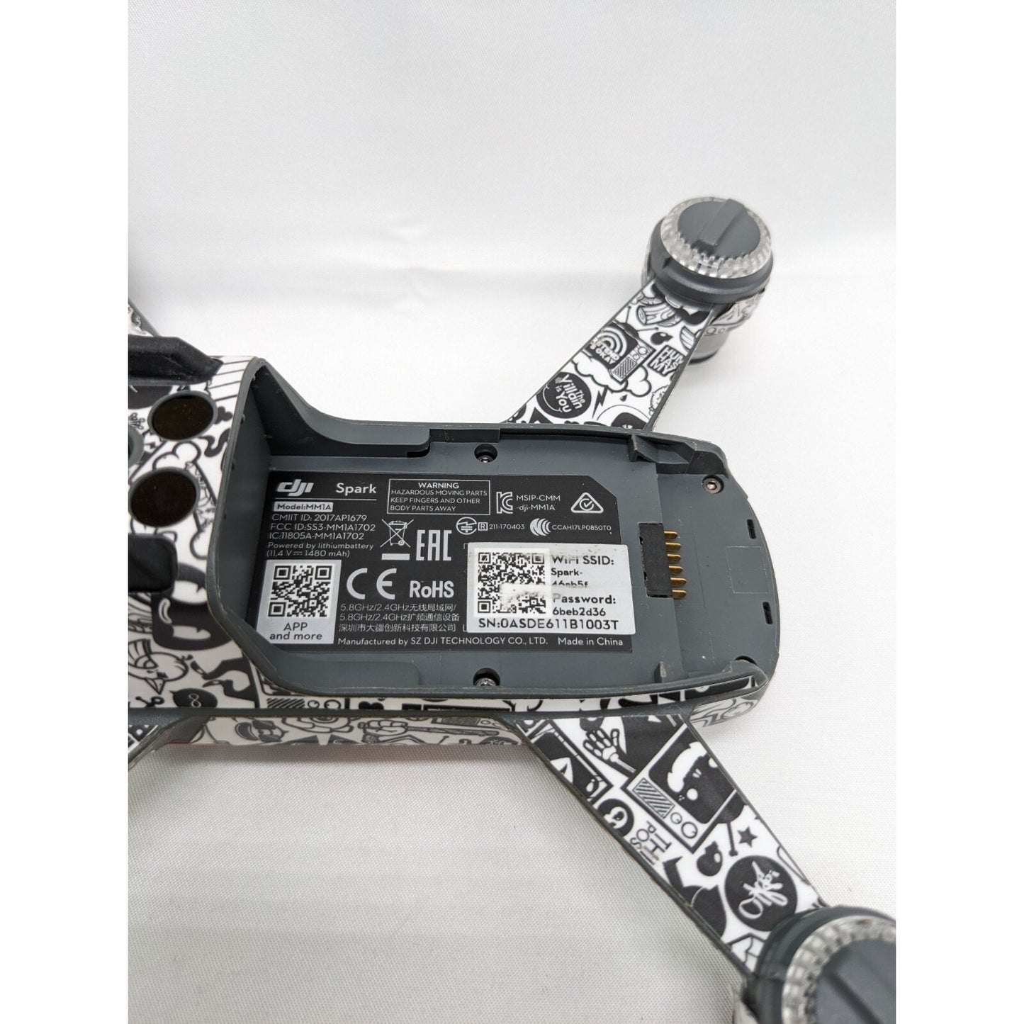 DJI Spark Replacement Drone (Graffiti Skin) Gimbal Camera Tested Working