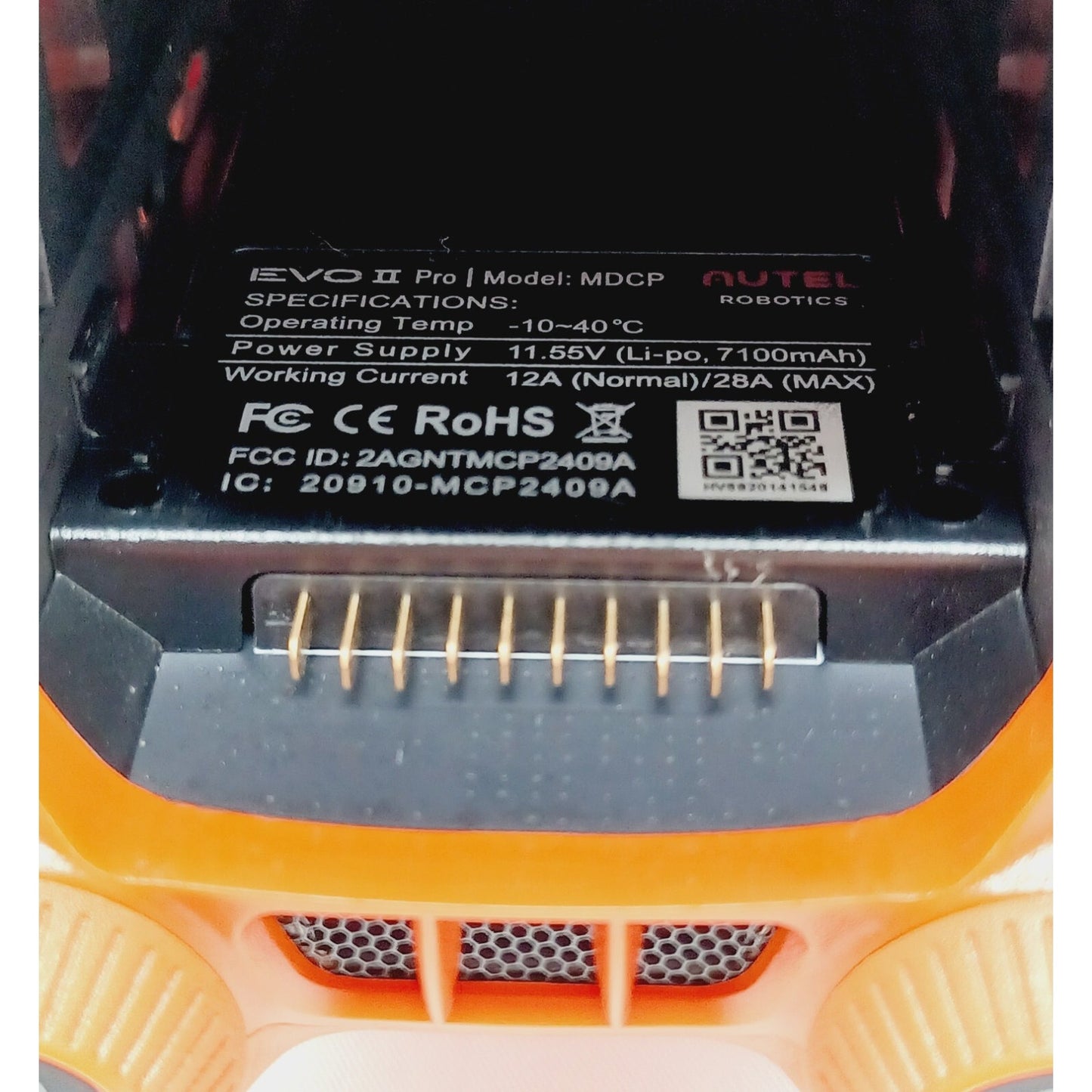 Autel EVO II (EVO 2) V1 - 6K Drone - Black/Orange Drone ONLY P/N MDCP